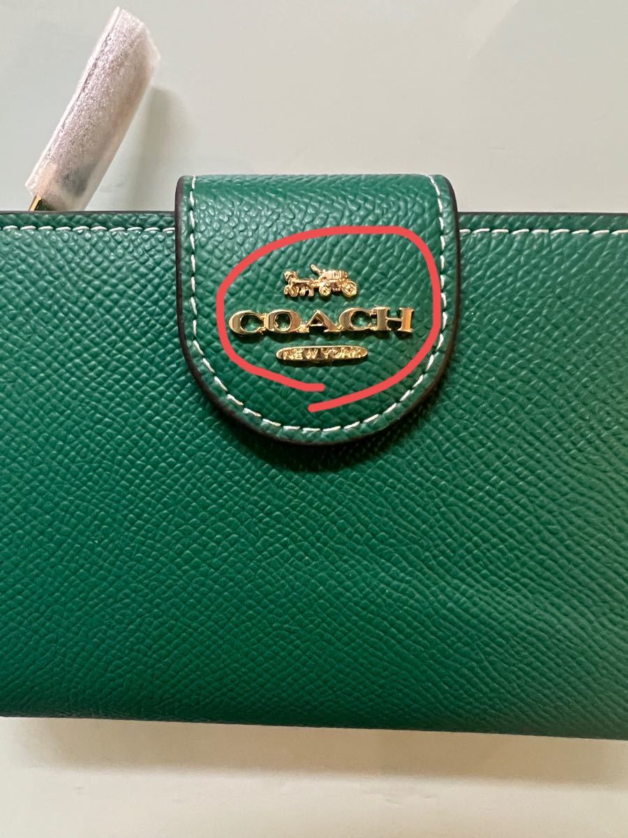COACH 財布 グリーン 緑 ミニ財布 二つ折り財布 コーチ財布 COACH 財布 グリーン 緑 ミニ財布 二つ折り財布 コーチ財布