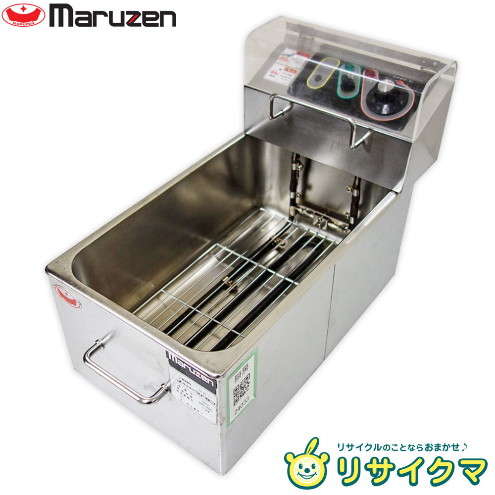 M▽マルゼン 業務用 電気フライヤー 油量8L 卓上 一槽式 100V MEF-M8FT ...