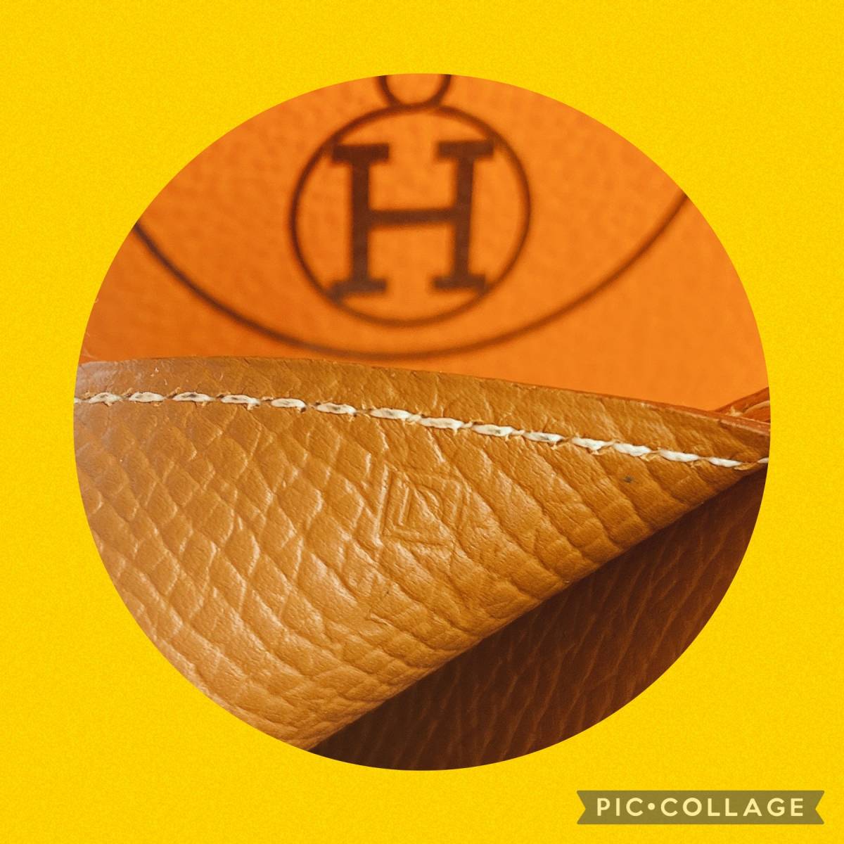正規品美品!HERMES エルメスベアン ゴールド系 2つ折り長財布 G金具