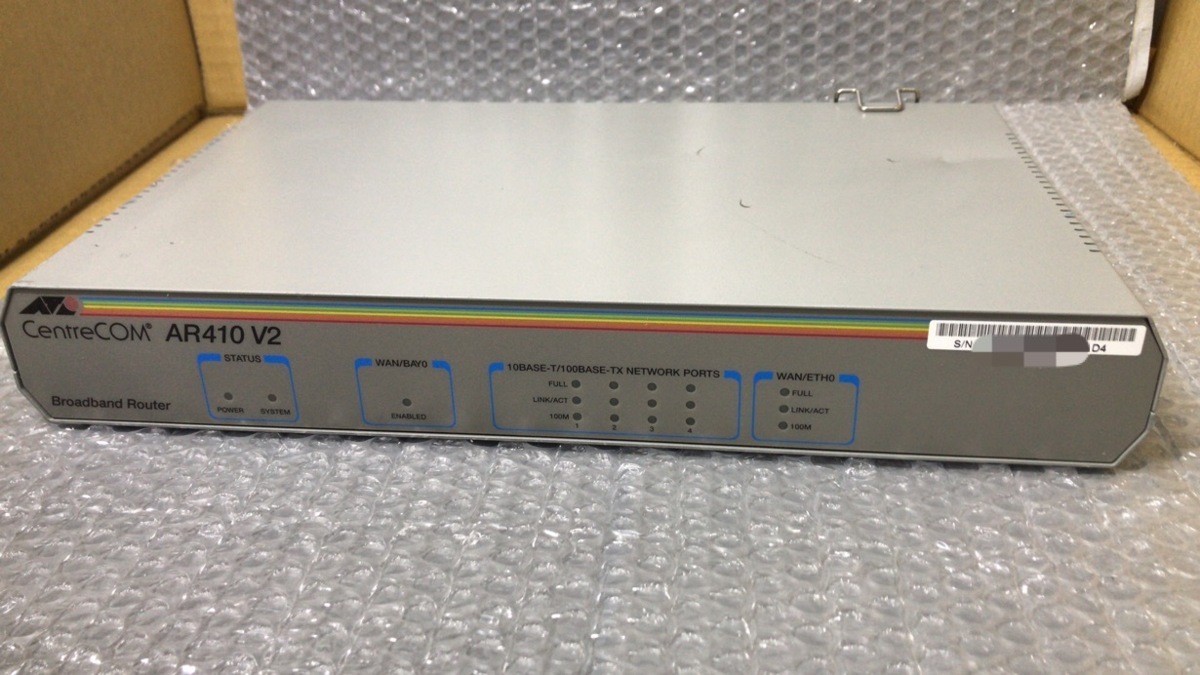 2310087★中古現状品★Allied Telesis スタンダードVPNアクセスルーター AR410 V2 ★初期化済みの画像1