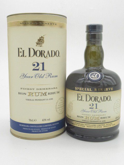 【ラッピング不可】 エルドラド 700ml 43度 21年 デメララ ラム酒
