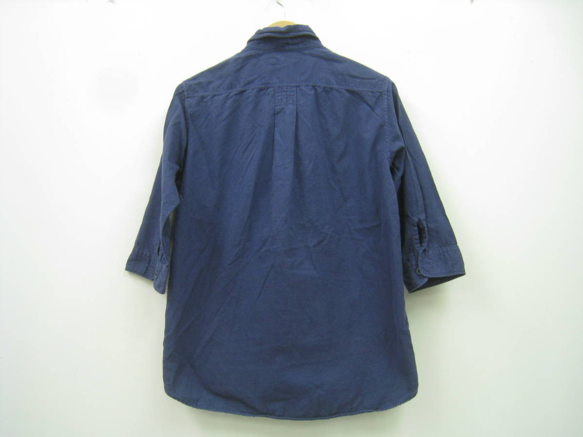 日本製 San Francisco サンフランシスコ 7分袖 シャツ ネイビー 紺 サイズS _画像3
