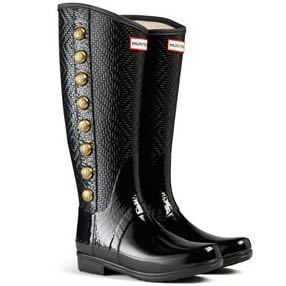  free shipping HUNTER Hunter Lee jento Glo beech -HUNTER REGENT GROSVENOR rain boots boots side button navy 
