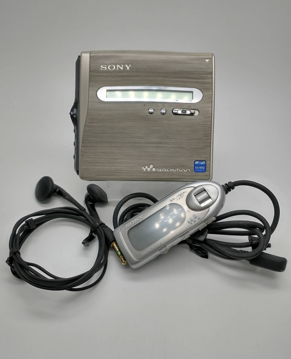 ジャンク SONY WALKMAN portable MINIDISC PLAYER ソニー ウォークマン ポータブル MD プレイヤー MZ-NH1_画像1