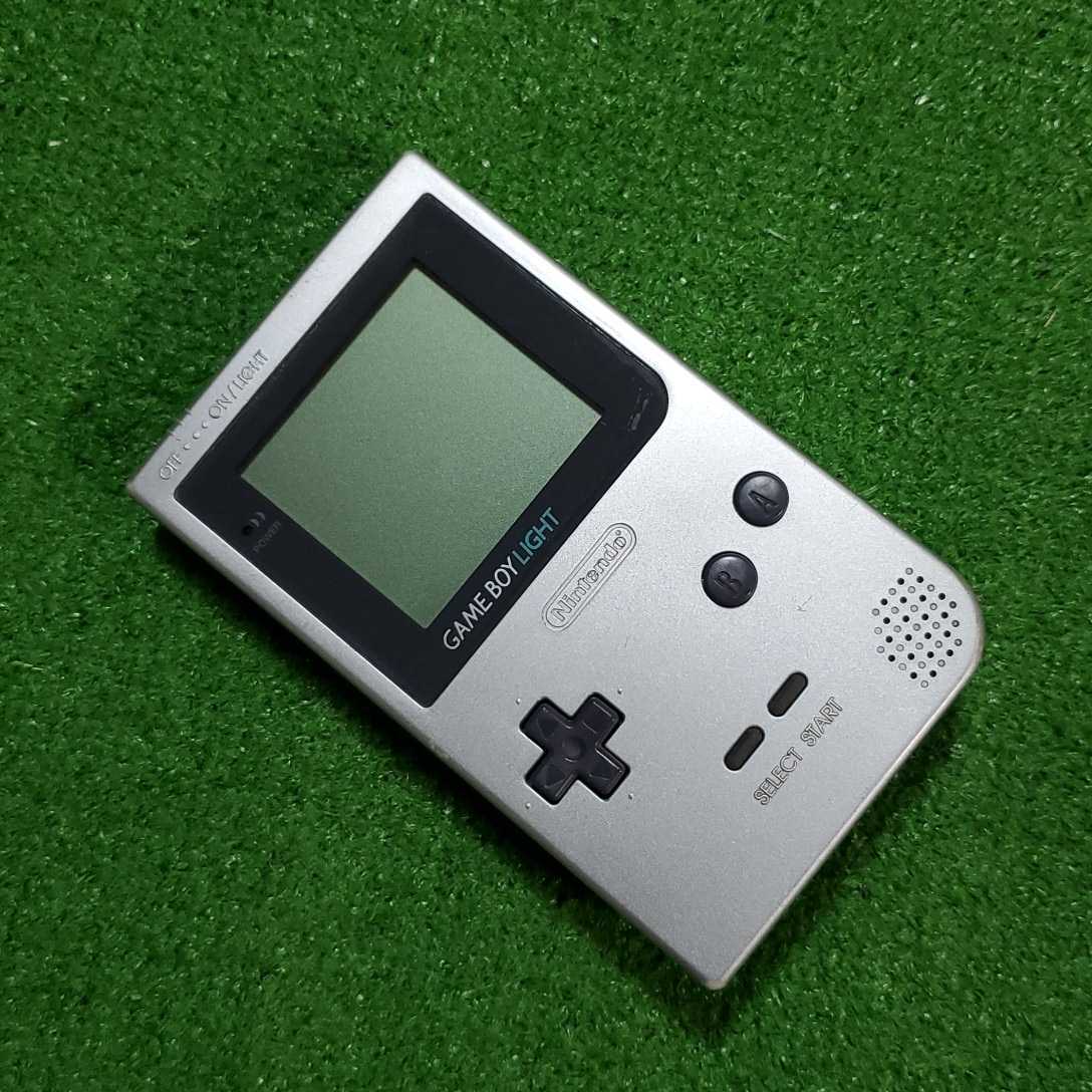 2022年最新海外 LIGHT シルバー GAMEBOY 箱 説明書付き ゲームボーイ