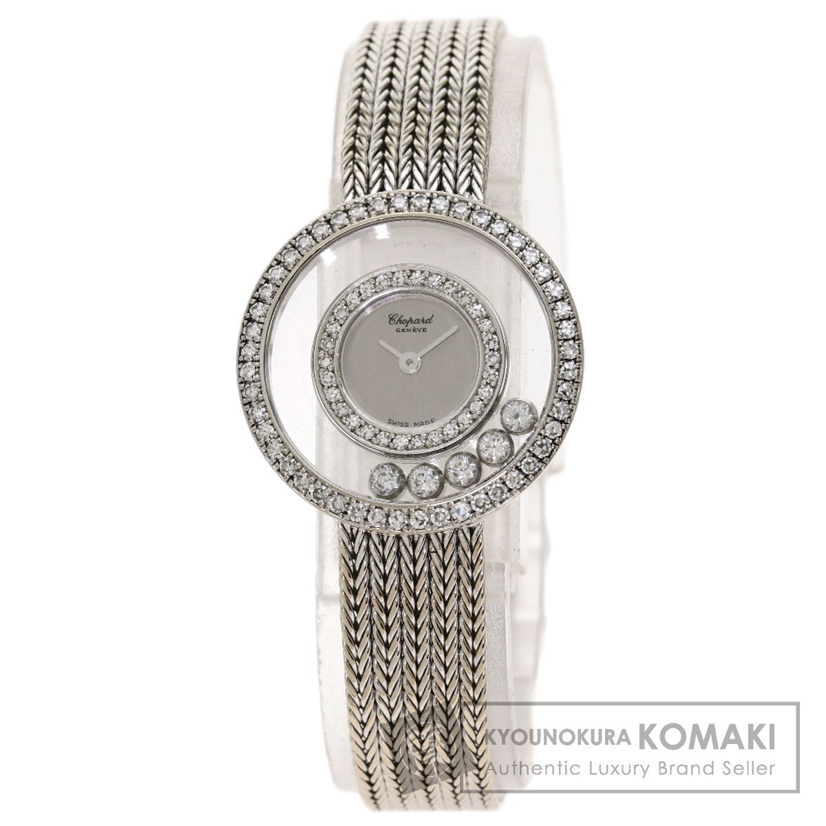 Chopard ショパール 20/4355 ハッピーダイヤモンド 腕時計 K18ホワイト