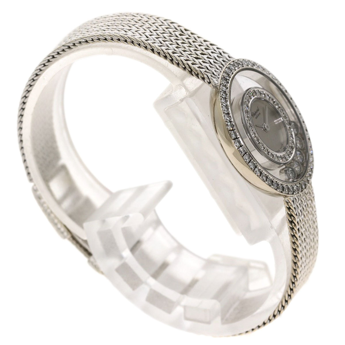Chopard Chopard 20/4355 happy diamond wristwatch K18 white gold K18WG diamond lady's used 
