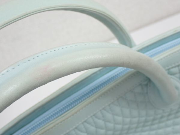 豊20CAF/8A〇BALLY バリー レザー キルティング ブルー系 ハンドバッグ 鞄〇_画像6