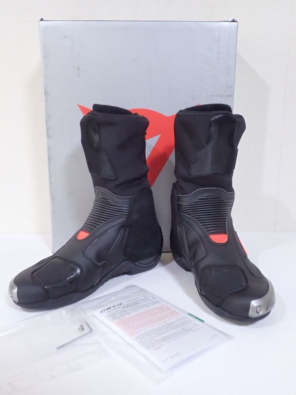 豊TJ6-076/1J〇DAINESE ダイネーゼ AXIAL D1 BOOTS BLACK/RED-FLUO