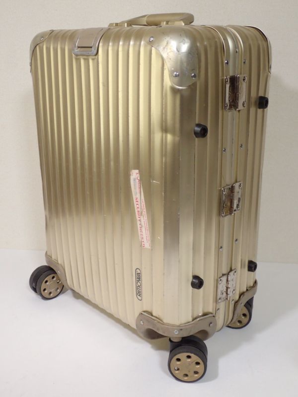 豊TJ6-087/4J〇RIMOWA リモワ スーツケース キャリーケース トランク TSAロック ゴールド色 4輪〇_画像8