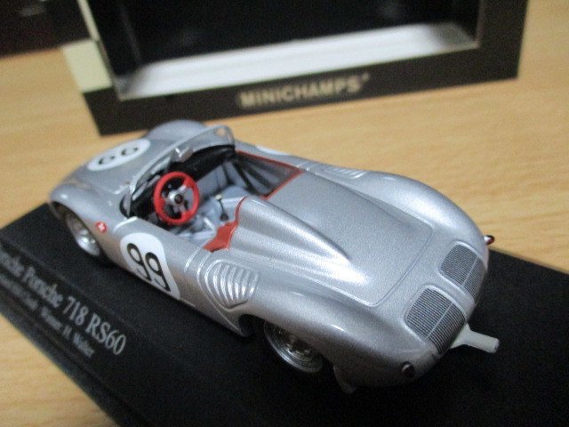 ミニチャンプス　 1/43 「 ポルシェ 718 RS60 」 #99　 シルバー　 1960ｙ ・送料 400円（レターパック発送）_画像5