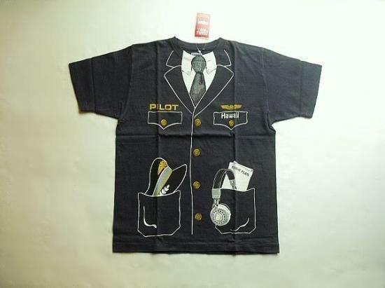 Lot.33005　クルーネックＴシャツ/PILOT DESIGN（ダブルワークス）パイロット　ギミック　騙し絵　コットン100%　丸胴　ウエアハウス　新品_画像6