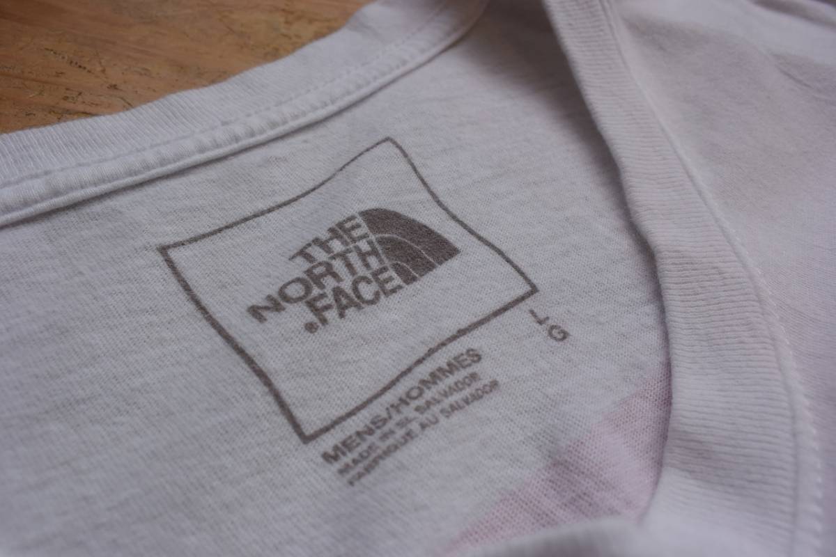 USA古着 ノースフェイス The North Face Tシャツ メンズ Lサイズ ビックブランドロゴ ワンポイント アウトドア キャンプ レジャー T1444_画像4