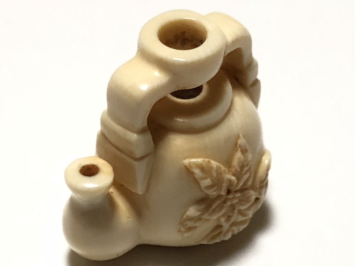 アンティーク 3.7g 作家物 花細工 急須 緒締 | beia.com.do