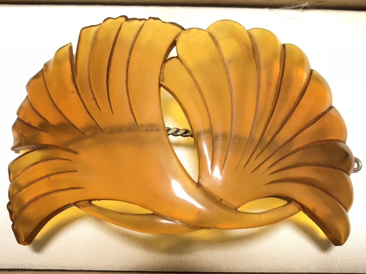 お気に入りの アンティーク 本鼈甲 バレッタ 透かし鳳凰細工 白蝶貝