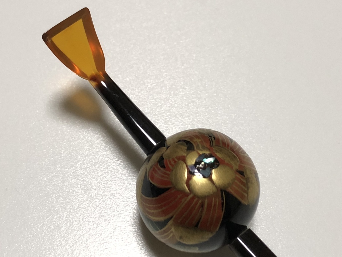 品質一番の 螺鈿 金蒔絵 黒甲 白甲 本鼈甲 アンティーク 9.8g 美品