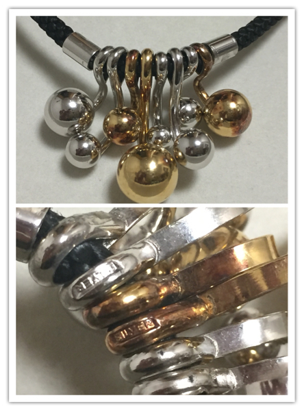  modern art SILVER play Gold & sill Barbeau ru. design pendant choker necklace & bracele 