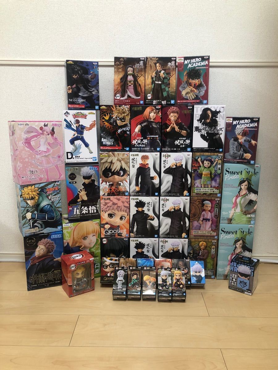 プライズフィギュア 46点まとめ売り ワンピース 呪術廻戦 ヒロアカ 鬼