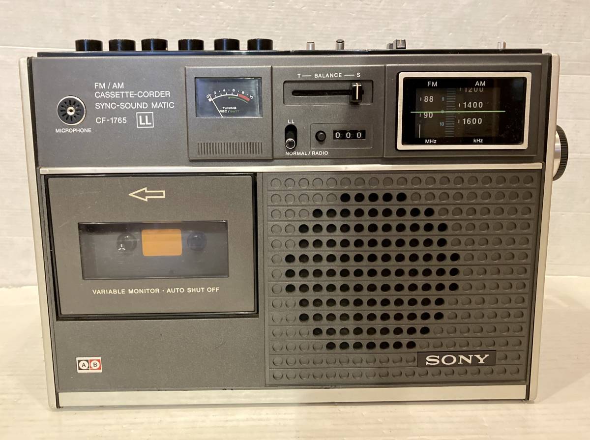 SONY ソニー CF-1765 FM/AMラジオ カセットコーダー SONY ソニー CF-1765 FM/AMラジオ カセットコーダー