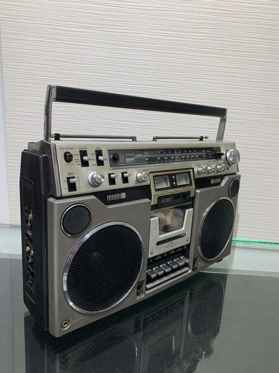 AIWA/アイワ 大型ラジカセ CS-80 昭和 レトロ ラジカセ メンテナンス