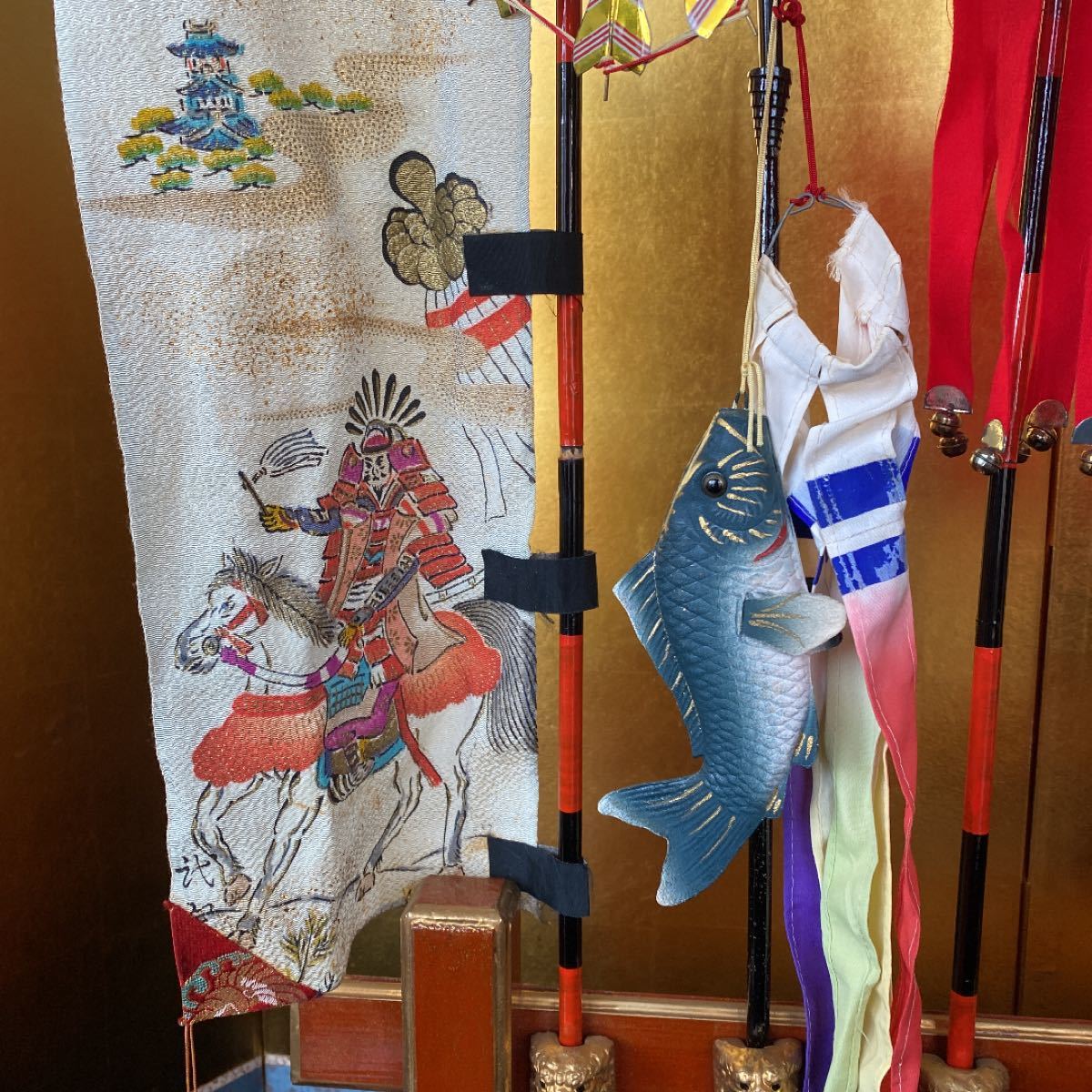 五月人形 お座敷幟 日本人形 幟旗 鯉のぼり 屏風飾り 時代物 4