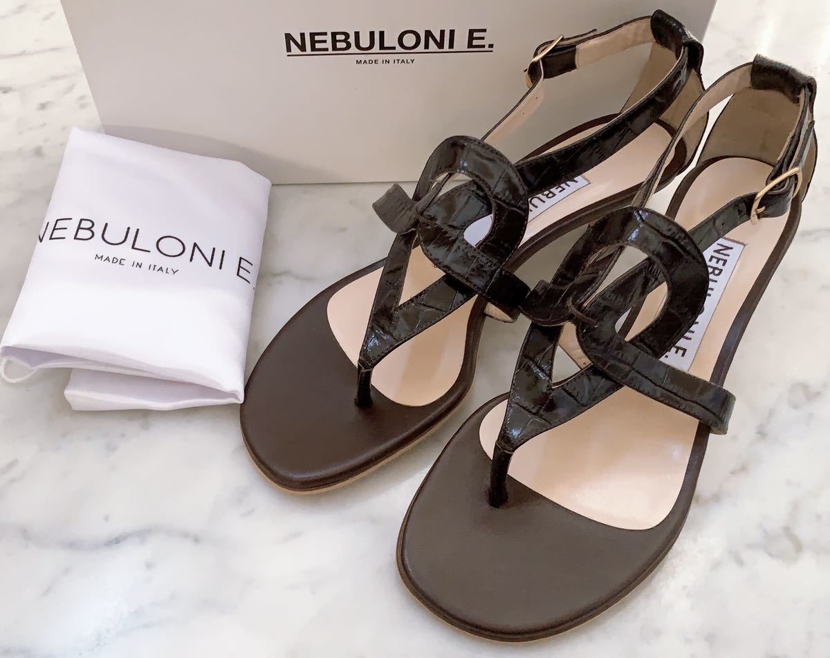  new goods unused goods!NEBULONIne blow ni black ko type pushed . leather tongs sandals!