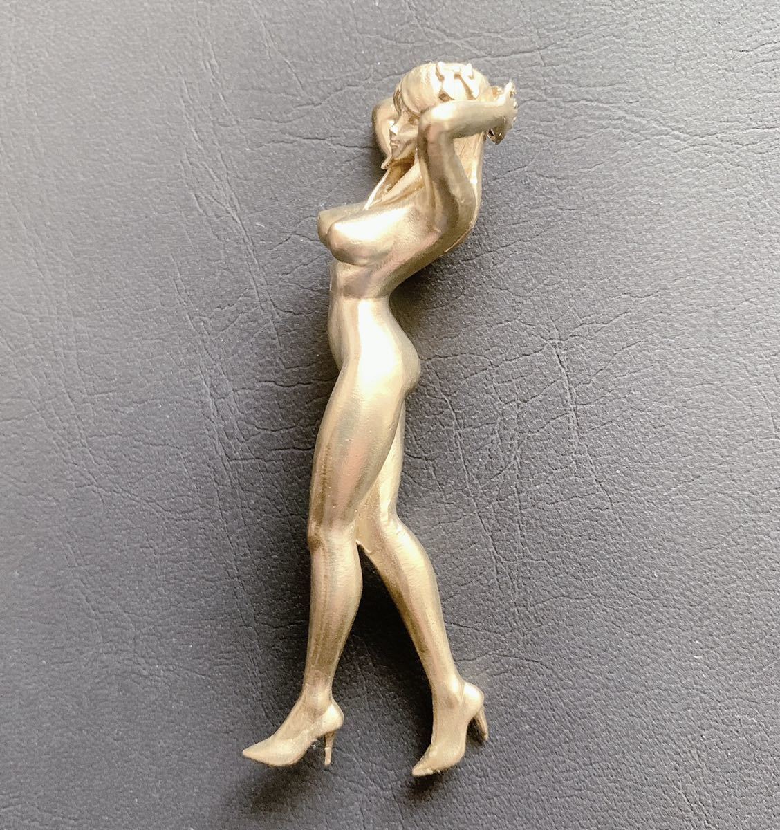 希少真鍮製 美女 女神 裸婦像 置物 オブジェ ビンテージ 新品未使用
