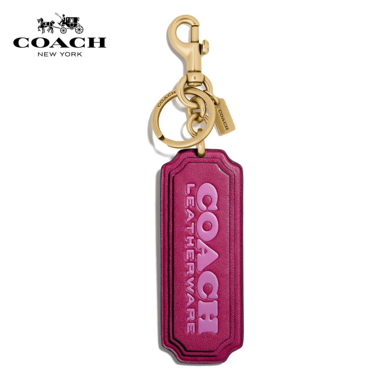 * tag equipped / regular goods *[COACH*89411] Coach general merchandise shop commodity! key holder key ring bag charm leather regular price 9,900 jpy prompt decision!!