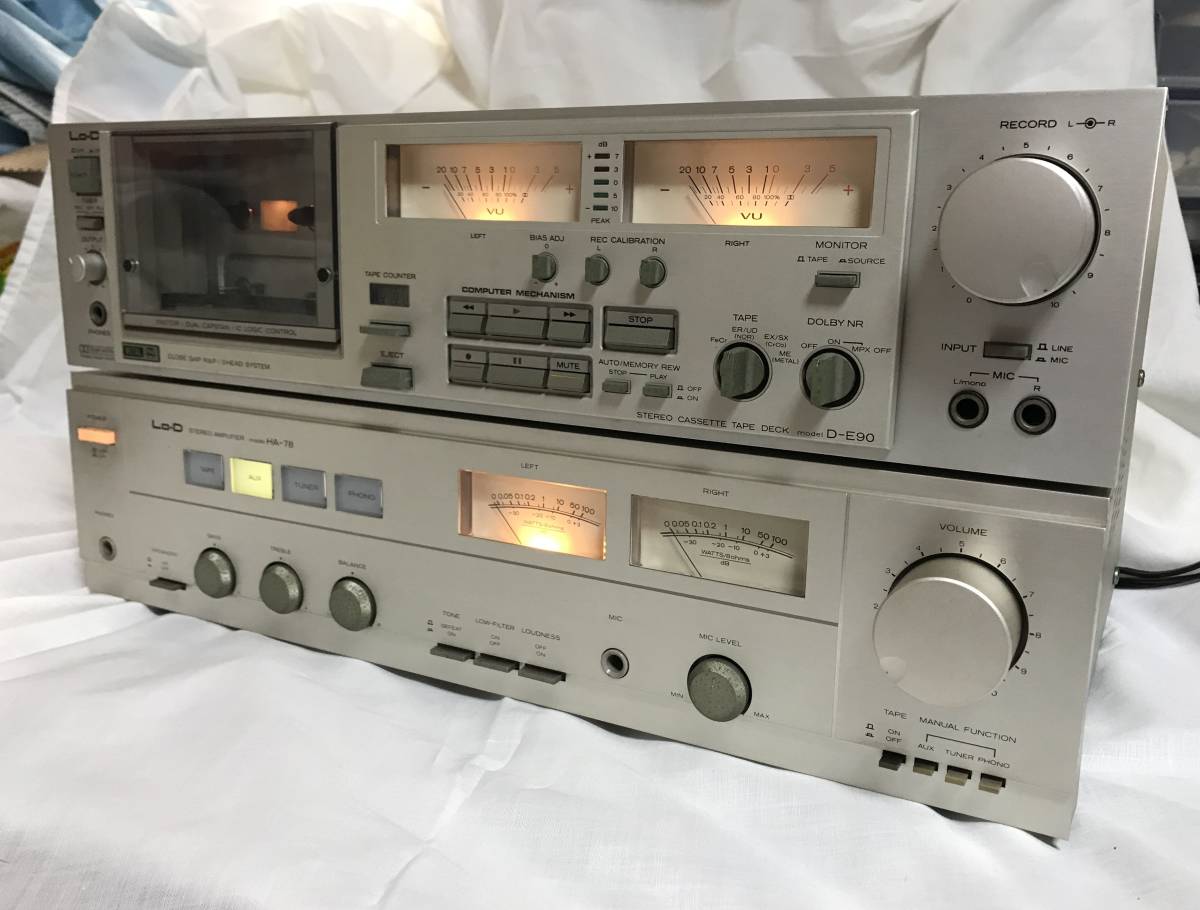 Lo-D カセットデッキ D-E90/ステレオアンプ HA-78 現状品!! lram-fgr.ma