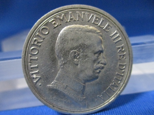 に近い極 イタリア2リラ銀貨 1916年／ヴィットーリオ エマヌエーレ3世 