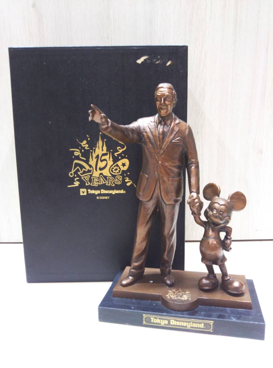 輝く高品質な ディズニーランド30周年記念ミッキーブロンズフィギュア