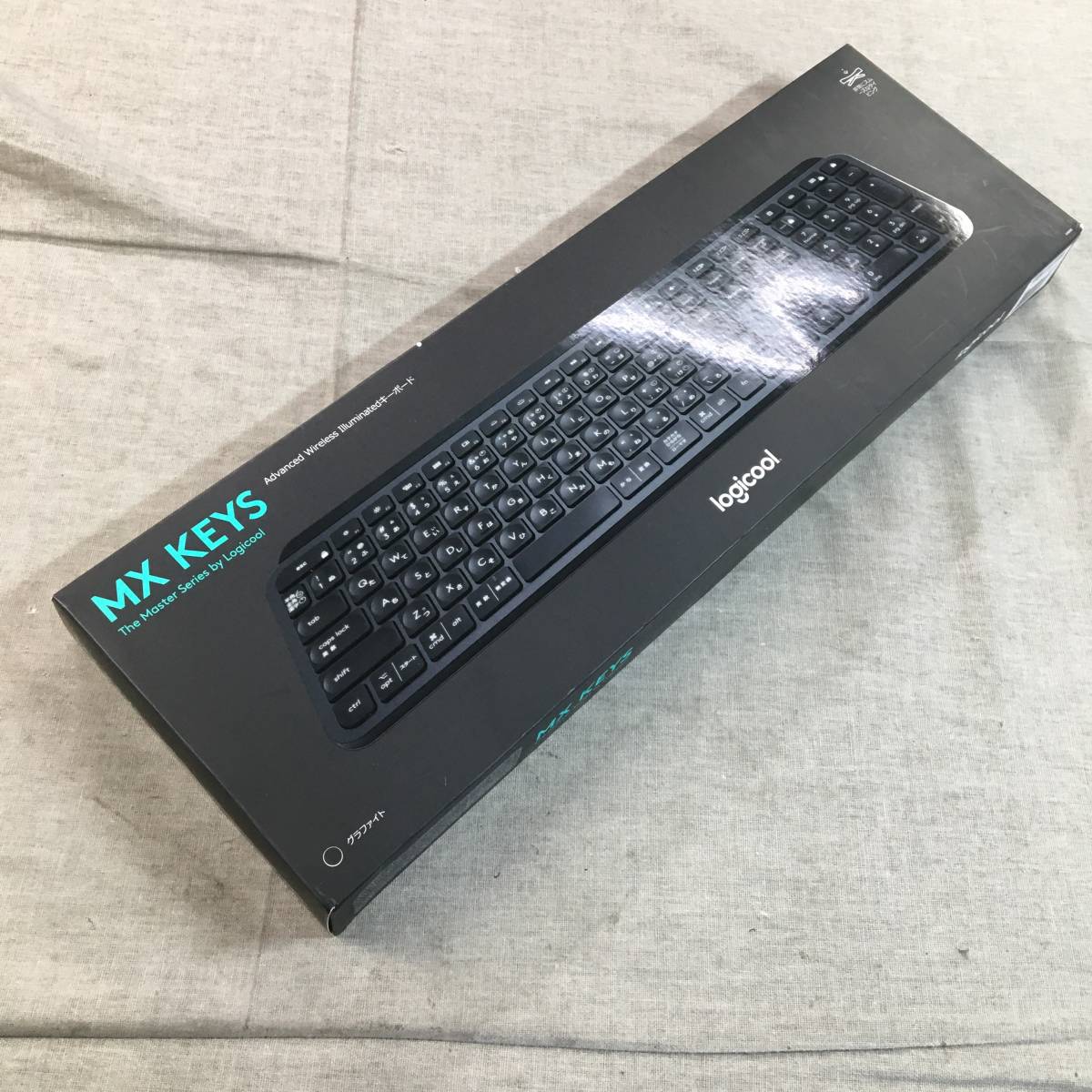 現状品 ロジクール アドバンスド ワイヤレスキーボード KX800 MX KEYS 充電式 bluetooth Unifying Windows Mac FLOW ワイヤレス 無線