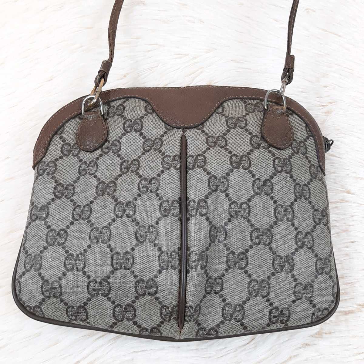 極美品】GUCCI グッチ オールドグッチ ショルダーバッグ PVC レザー GG