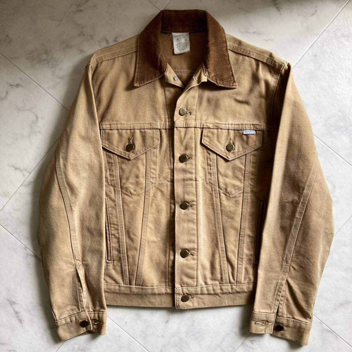 Yahoo!オークション - 90's Carhartt USA製 ダック地 トラッカー...