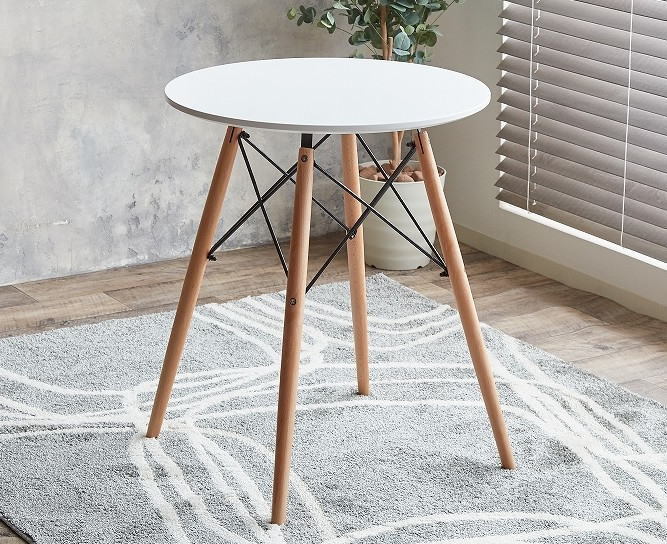  обеденный стол Cafe стол ширина 60× глубина 60cm Eames TABLE-IINA-116001 белый 