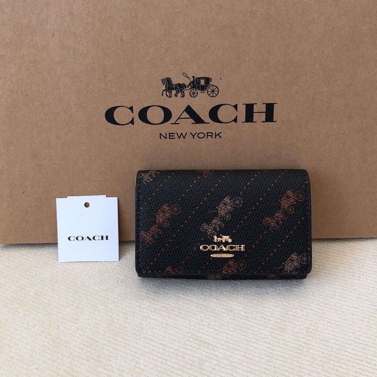 新品☆COACH コーチ 定価28,600円 レザー ブラック 5連キーケース