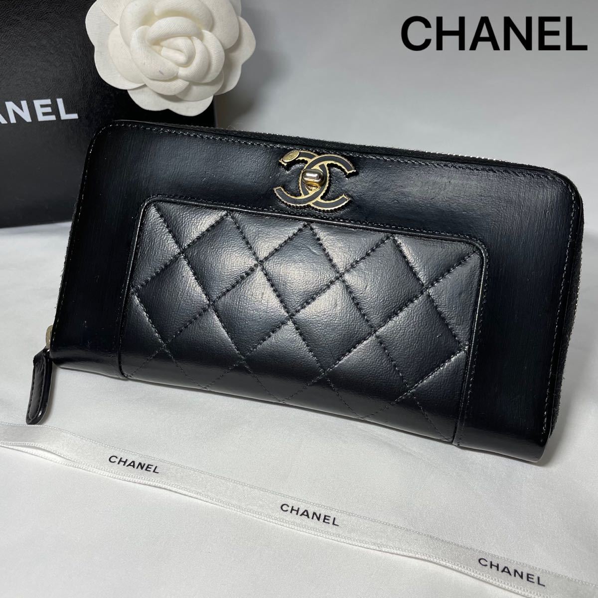 おすすめ】 CHANELシャネル マドモアゼル マトラッセ ラムスキン