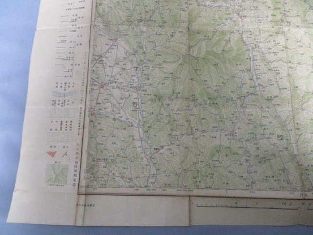 ◆古地図 大正11年1月30日発行 白河◆約45.5㎝×58㎝ 戦前 大日本帝国陸地測量部 二十万分一之尺 福島 茨城 栃木 レア稀少♪2F-120216_画像4