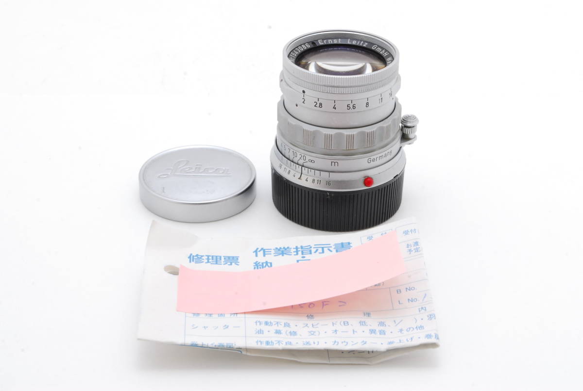 [AB- goods ]Leica Summicron M 50mm F2 fixation previous term model *OH ending * cap *3938