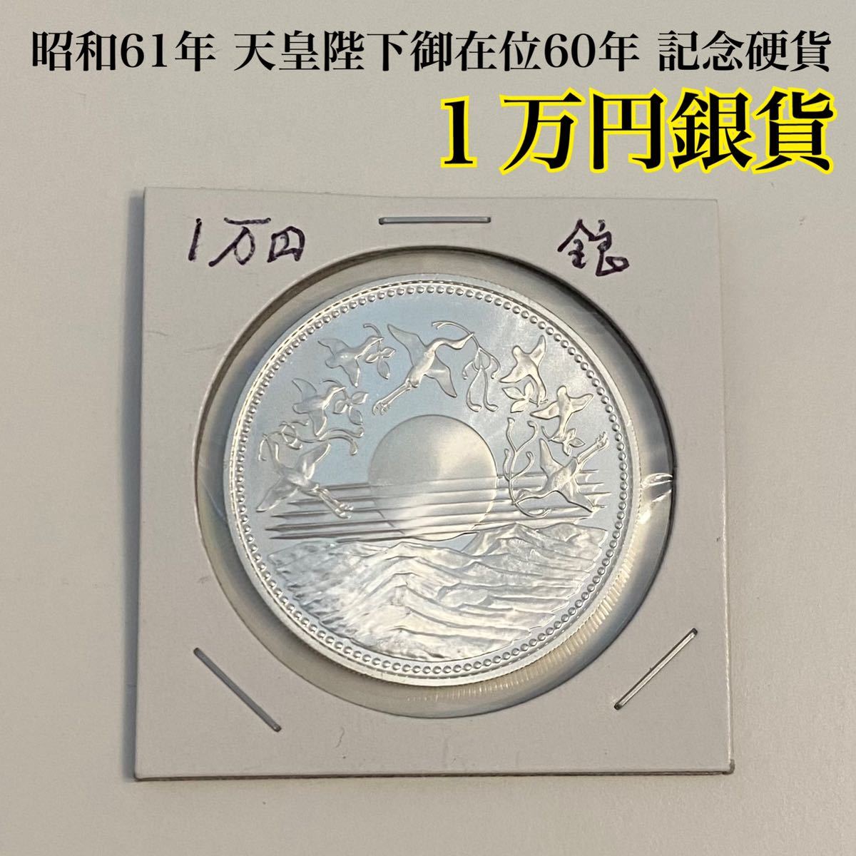 天皇陛下御在位60年記念硬貨 プルーフ硬貨 壱万円銀貨 一万円硬貨