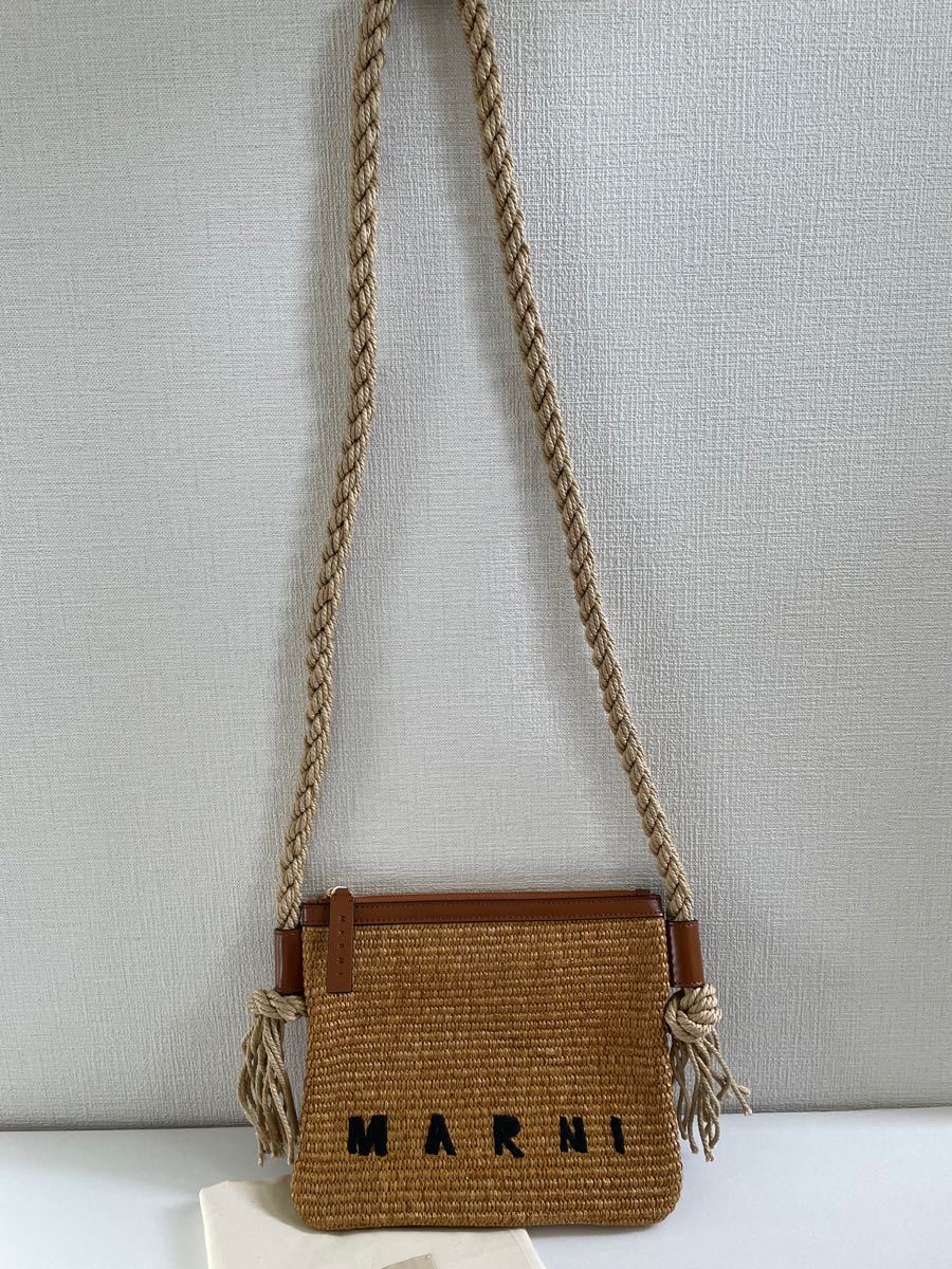 新品 MARNI マルニ ロゴ ラフィア ショルダーバッグ | isalex-afrique.com