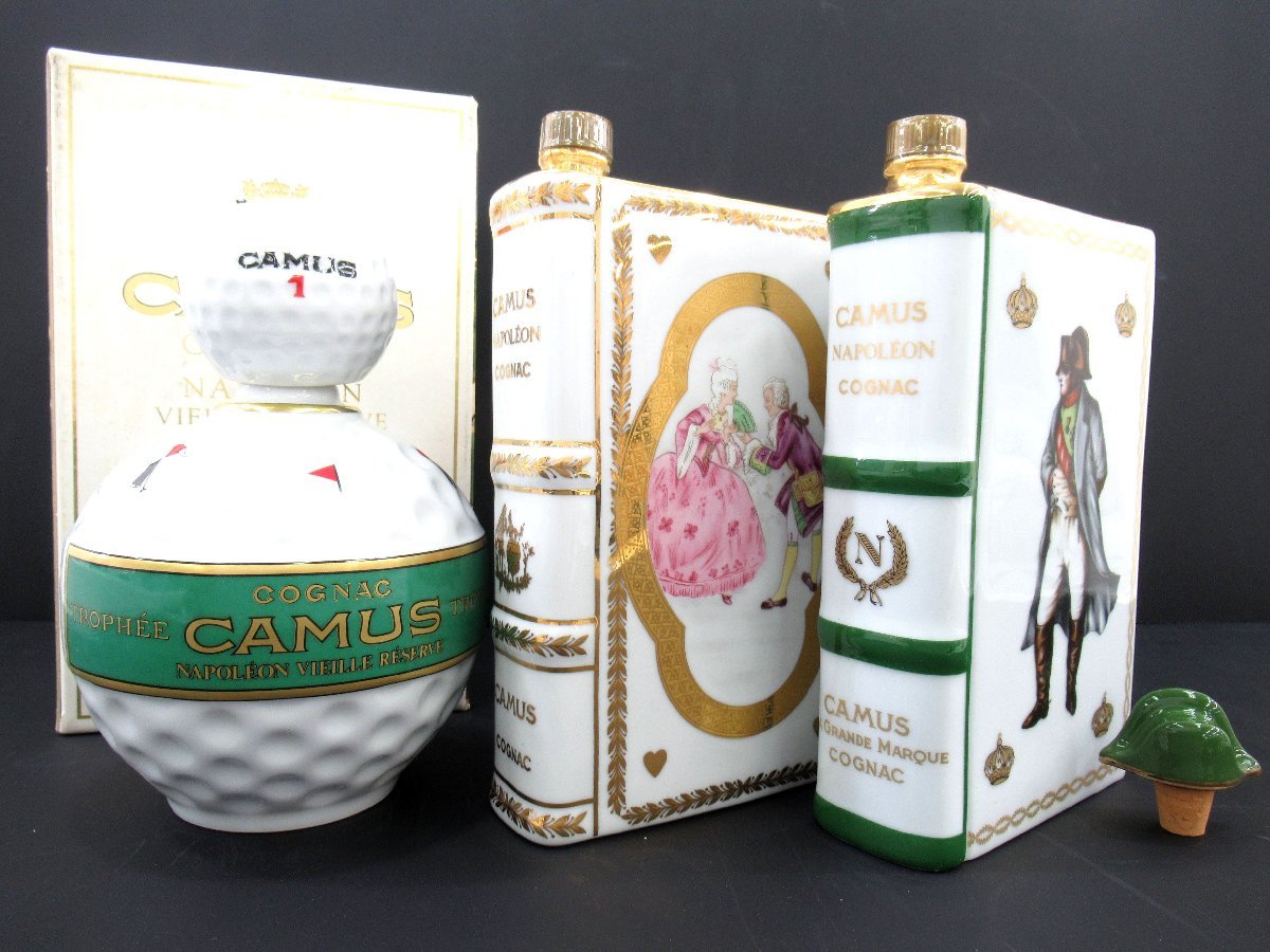 古酒 3本セット カミュ 陶器 各種 ナポレオン ブック 天使の戯れ 紳士
