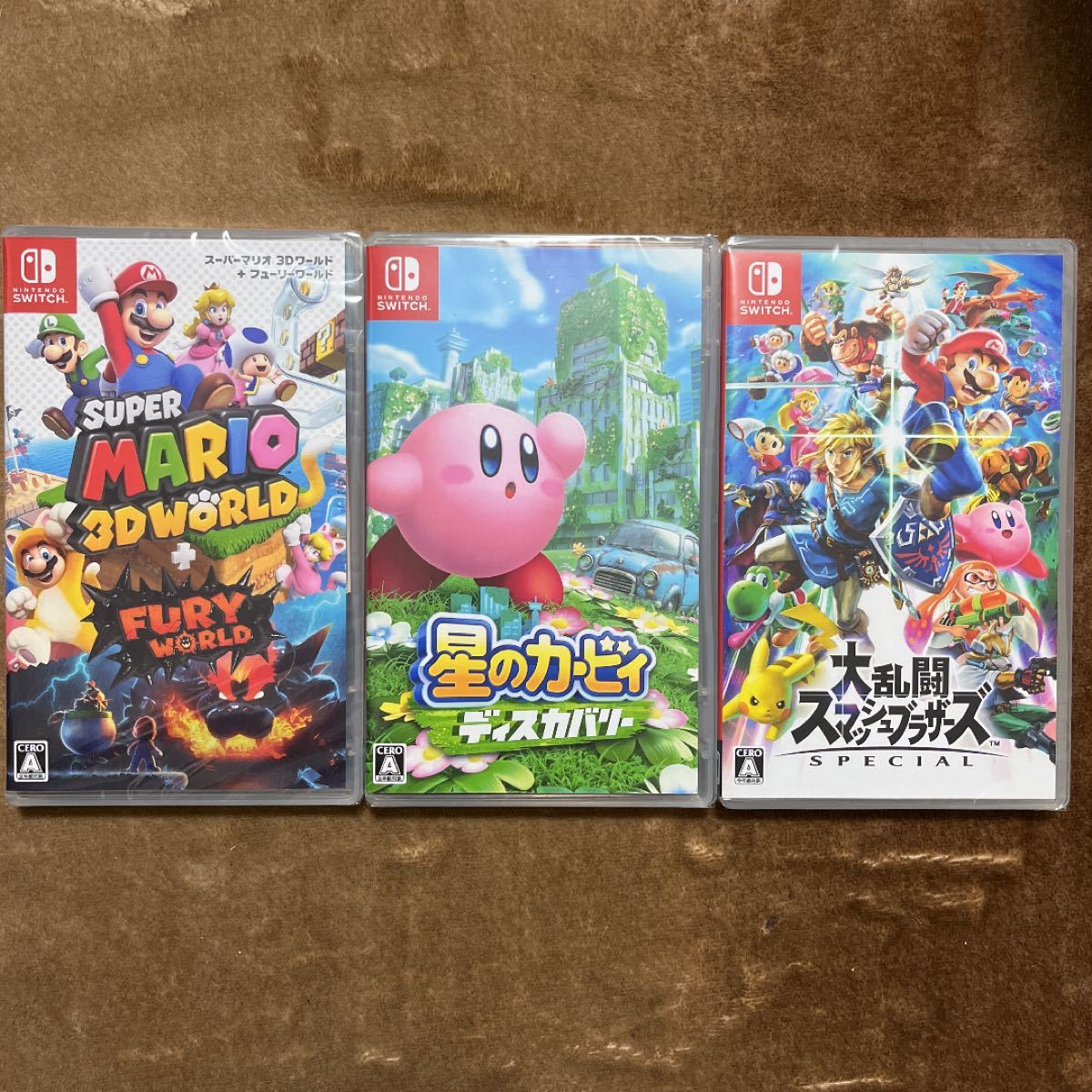 大乱闘スマッシュブラザーズ 星のカービィ スーパーマリオ3D Switch スイッチ ソフト 新品 2