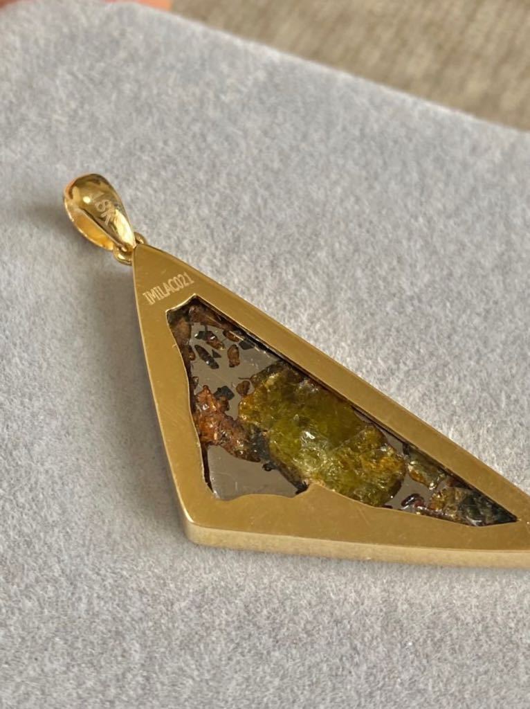  rare hard-to-find pala site meteorite. woman .imi rack meteorite Gold 18K gold necklace Imilac most high quality .. work .up large luck with money 18K stamp equipped 