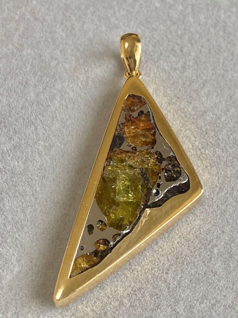  rare hard-to-find pala site meteorite. woman .imi rack meteorite Gold 18K gold necklace Imilac most high quality .. work .up large luck with money 18K stamp equipped 