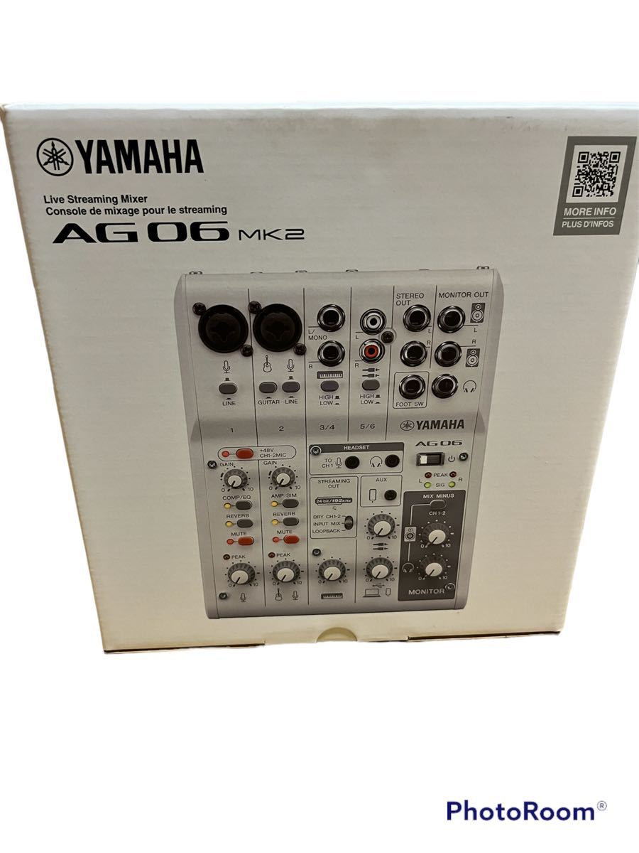 YAMAHA AG06MK2 6チャンネル ライブストリーミングミキサー ホワイト