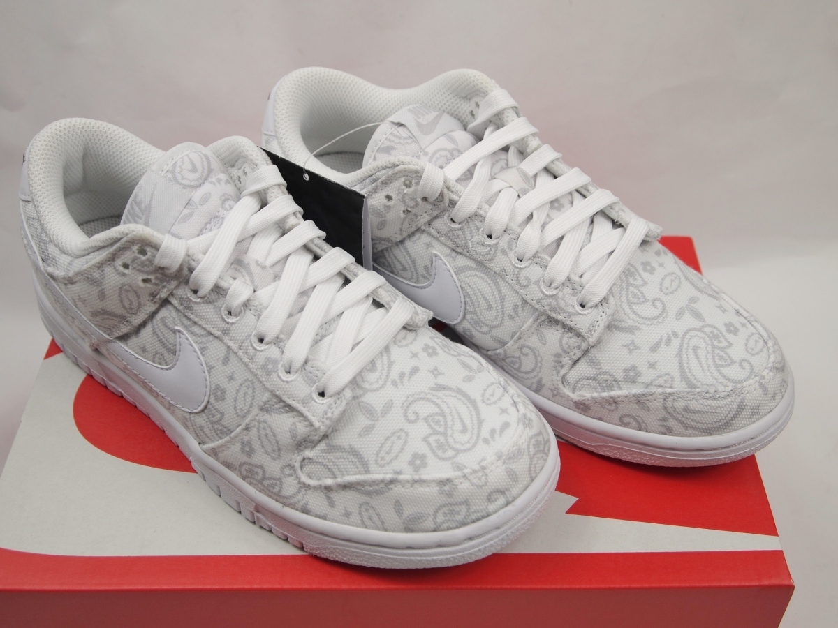 812 新品 ナイキ WMNS ダンク ロー ESS Nike Dunk Low ESS White Paisley DJ9955-100 US6.5 23.5cm_画像3