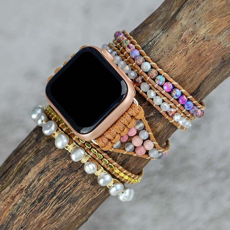  bargain * Apple Watch belt Apple watch 38mm/42mm/40mm/44mm/41mm/45mm mixing natural stone jewelry multi LAP bracele gift 