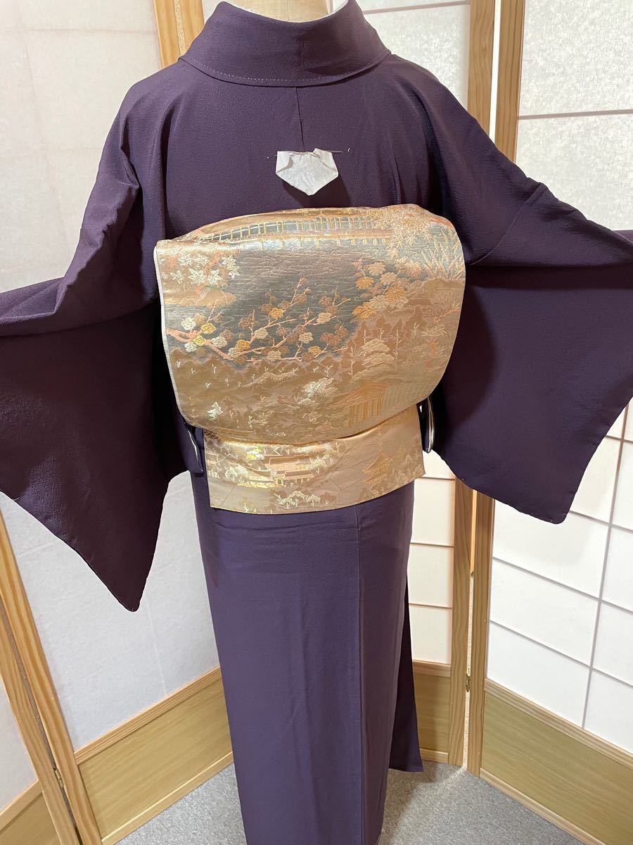 正絹着物 色無地 一つ紋 袷 仕付け糸あり 高品質 | contifarma.pe