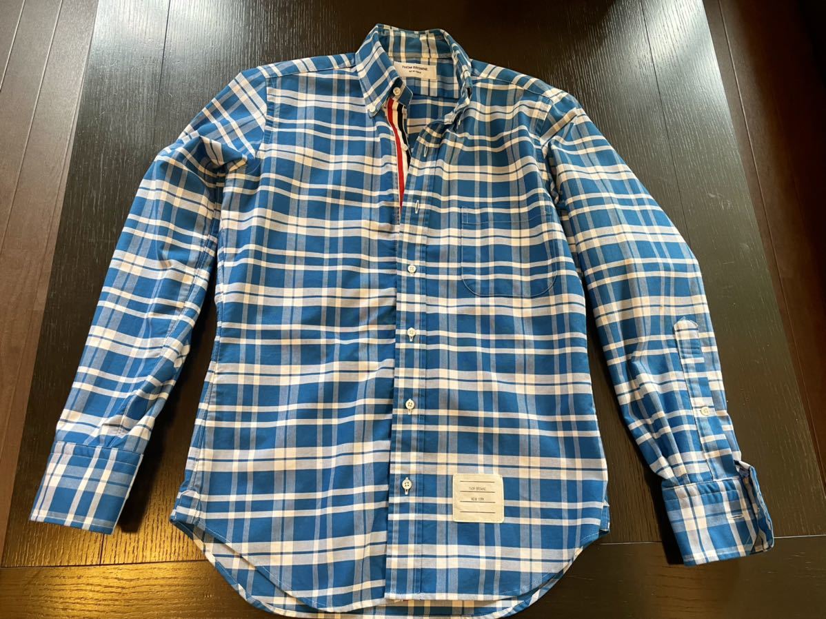 ヤフオク! - THOM BROWNE トムブラウン チェックシャツ 長袖...